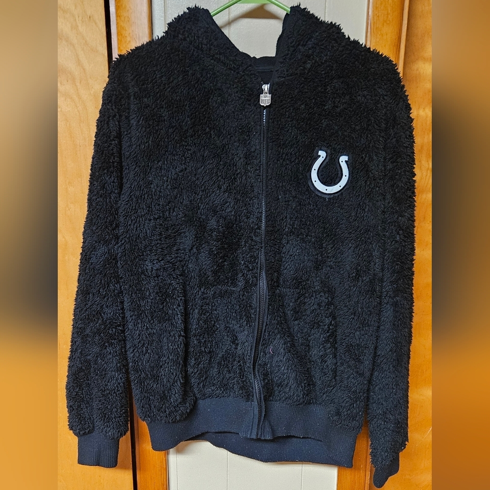 NFL Colts Black Fleece Jacket with Logo